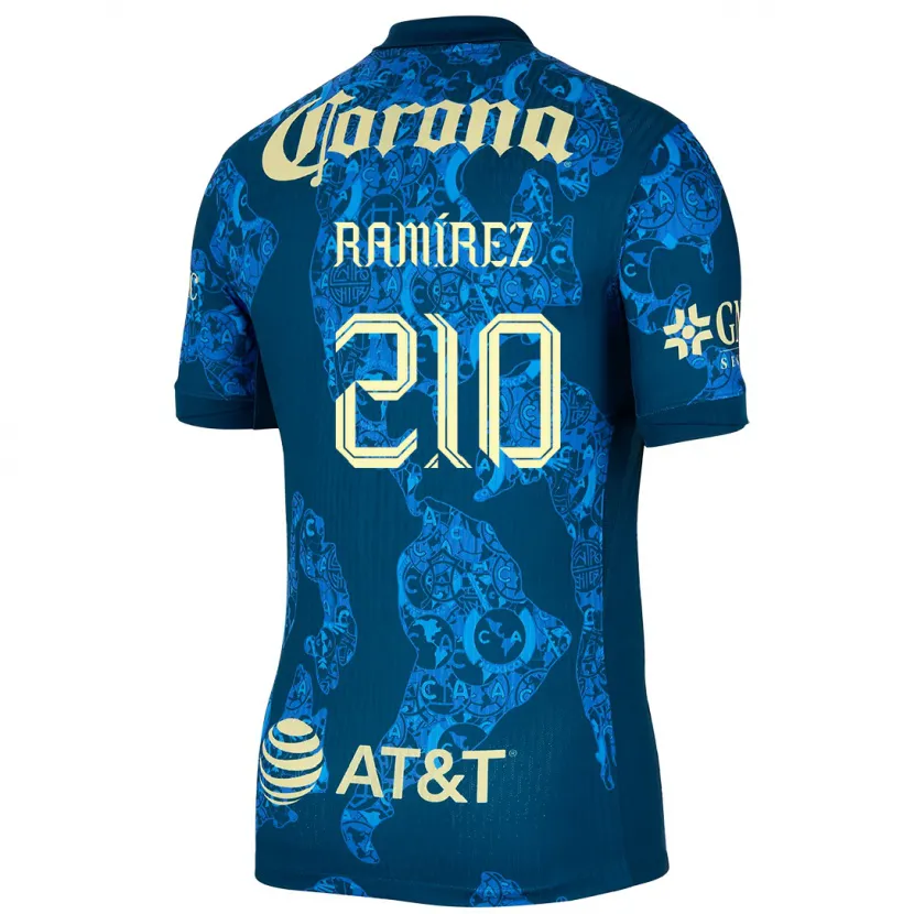 Danxen Herren Miguel Ramírez #210 Blau Gelb Auswärtstrikot Trikot 2024/25 T-Shirt
