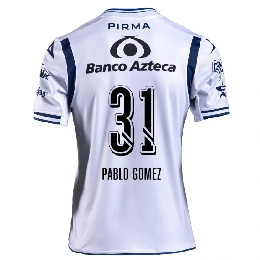 Danxen Damen Juan Pablo Gómez #31 Weiß Marineblau Heimtrikot Trikot 2024/25 T-Shirt
