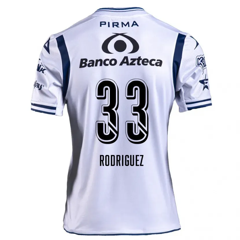 Danxen Damen Jorge Rodríguez #33 Weiß Marineblau Heimtrikot Trikot 2024/25 T-Shirt