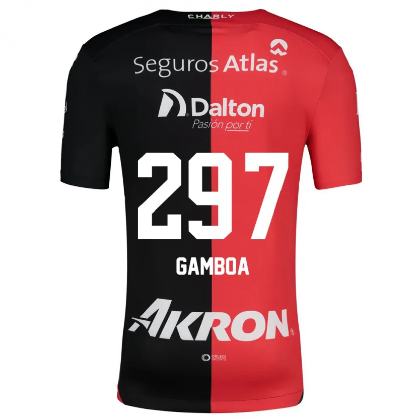 Danxen Damen Luis Gamboa #297 Rot Schwarz Heimtrikot Trikot 2024/25 T-Shirt