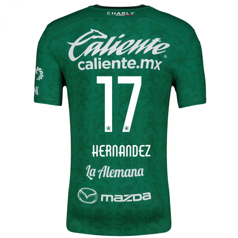 Danxen Damen Daniel Hernández #17 Grün Weiß Heimtrikot Trikot 2024/25 T-Shirt