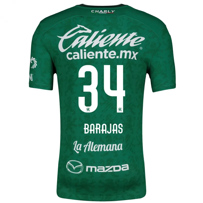 Danxen Damen Víctor Barajas #34 Grün Weiß Heimtrikot Trikot 2024/25 T-Shirt