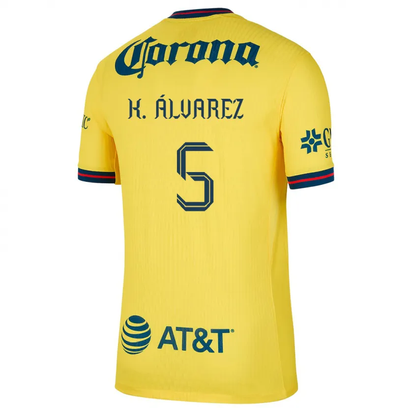 Danxen Damen Kevin Álvarez #5 Gelb Blau Heimtrikot Trikot 2024/25 T-Shirt