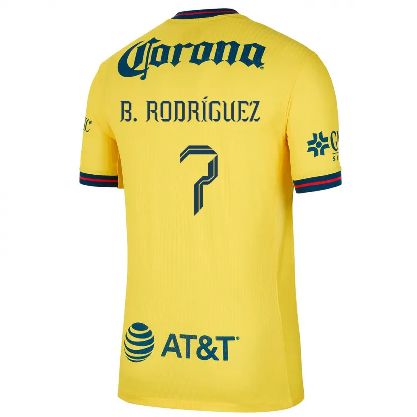 Danxen Damen Brian Rodríguez #7 Gelb Blau Heimtrikot Trikot 2024/25 T-Shirt