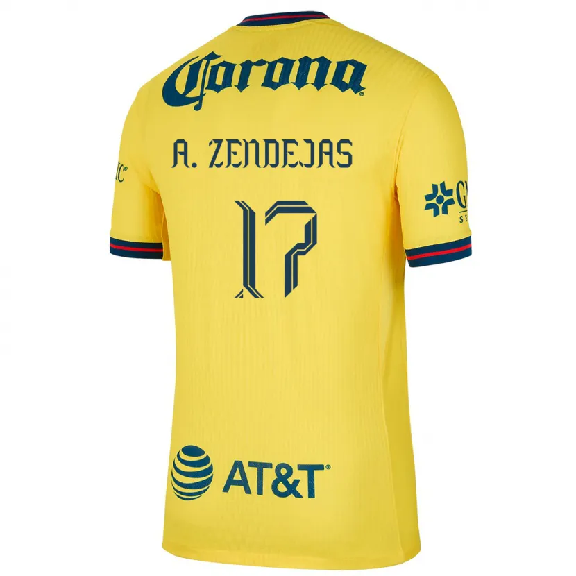 Danxen Damen Álex Zendejas #17 Gelb Blau Heimtrikot Trikot 2024/25 T-Shirt