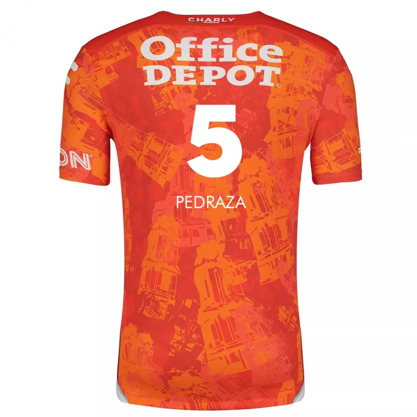Danxen Damen Pedro Pedraza #5 Orange Weiß Auswärtstrikot Trikot 2024/25 T-Shirt