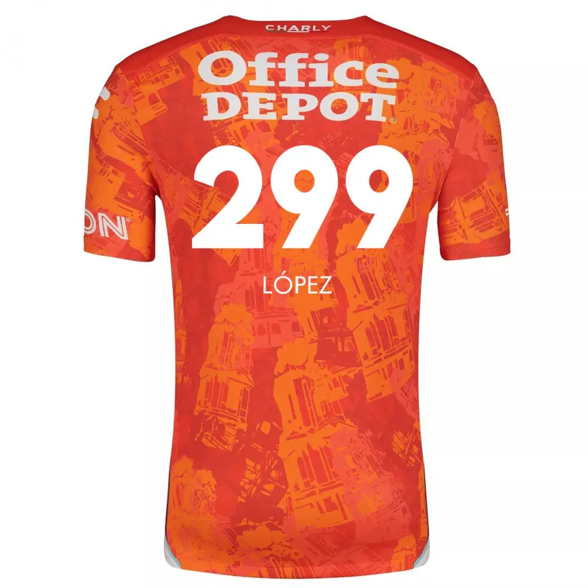 Danxen Damen Santiago López #299 Orange Weiß Auswärtstrikot Trikot 2024/25 T-Shirt