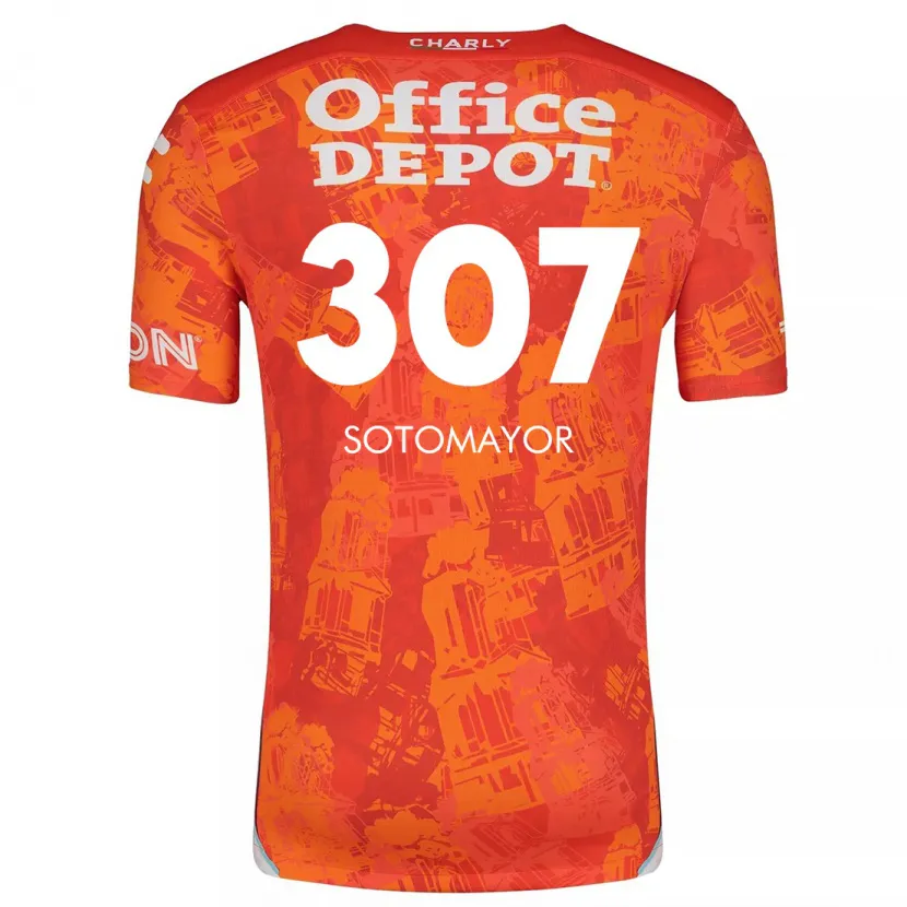 Danxen Damen Jacob Sotomayor #307 Orange Weiß Auswärtstrikot Trikot 2024/25 T-Shirt