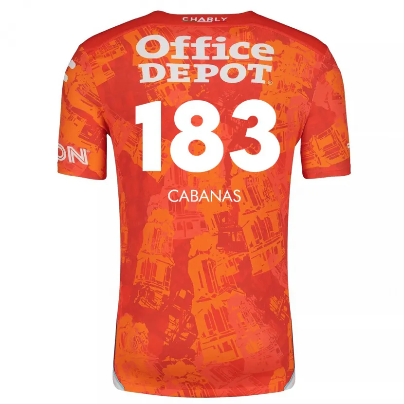 Danxen Damen Mauricio Cabañas #183 Orange Weiß Auswärtstrikot Trikot 2024/25 T-Shirt