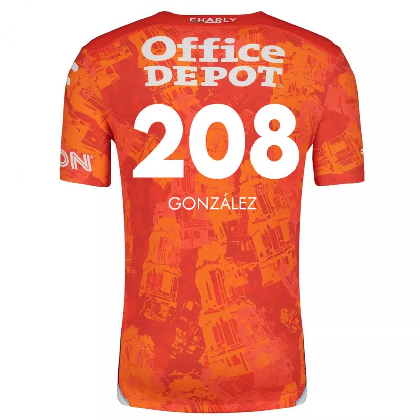 Danxen Damen Osvaldo González #208 Orange Weiß Auswärtstrikot Trikot 2024/25 T-Shirt