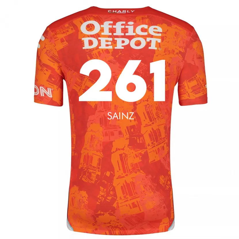 Danxen Damen Diego Sáinz #261 Orange Weiß Auswärtstrikot Trikot 2024/25 T-Shirt