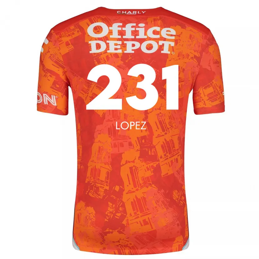 Danxen Damen Víctor López #231 Orange Weiß Auswärtstrikot Trikot 2024/25 T-Shirt