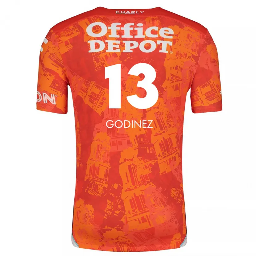 Danxen Damen Alexandra Godínez #13 Orange Weiß Auswärtstrikot Trikot 2024/25 T-Shirt