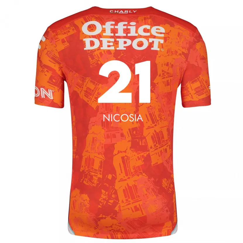 Danxen Damen Nina Nicosia #21 Orange Weiß Auswärtstrikot Trikot 2024/25 T-Shirt