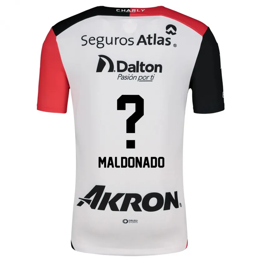 Danxen Damen Leonardo Pérez Maldonado #0 Weiß Rot Schwarz Auswärtstrikot Trikot 2024/25 T-Shirt