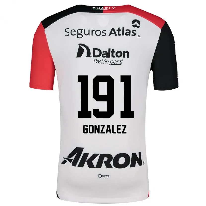 Danxen Damen Juan González #191 Weiß Rot Schwarz Auswärtstrikot Trikot 2024/25 T-Shirt