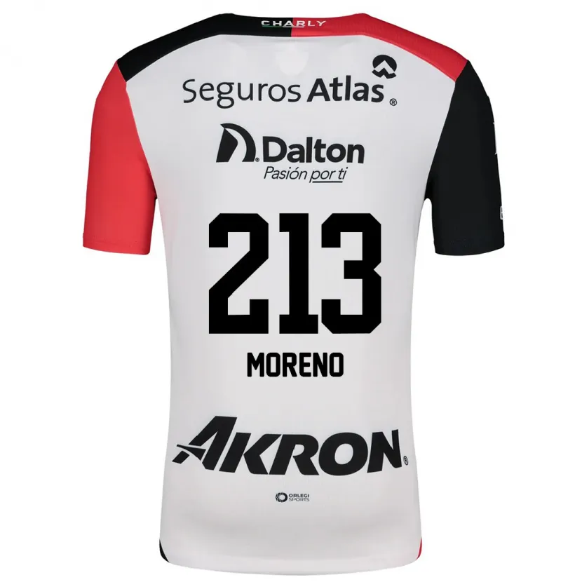 Danxen Damen Eduardo Moreno #213 Weiß Rot Schwarz Auswärtstrikot Trikot 2024/25 T-Shirt