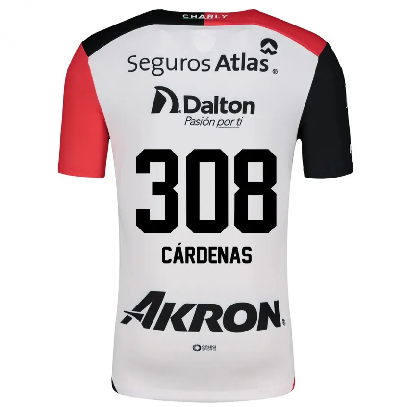 Danxen Damen Rodrigo Cárdenas #308 Weiß Rot Schwarz Auswärtstrikot Trikot 2024/25 T-Shirt
