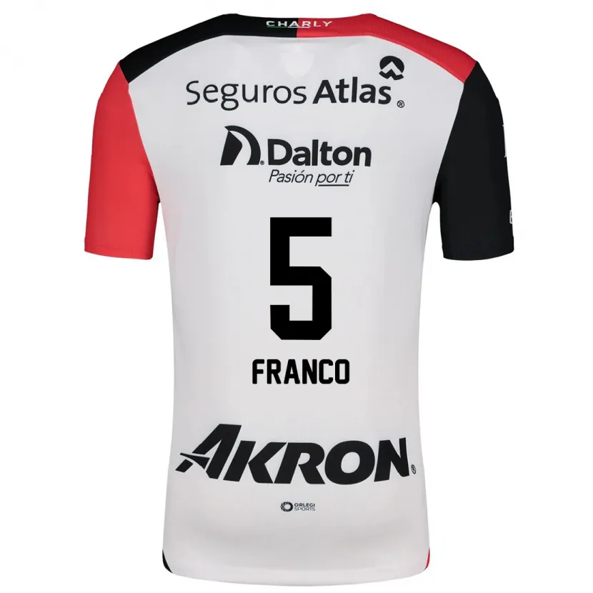 Danxen Damen Alejandra Franco #5 Weiß Rot Schwarz Auswärtstrikot Trikot 2024/25 T-Shirt
