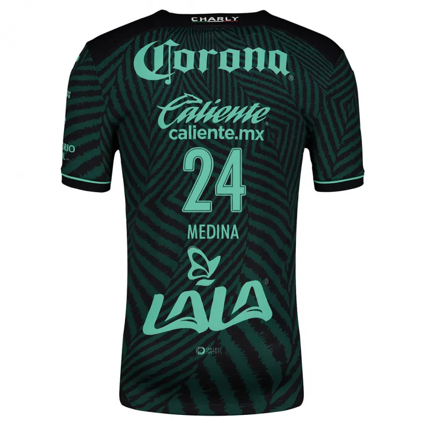 Danxen Damen Diego Medina #24 Schwarz Grün Auswärtstrikot Trikot 2024/25 T-Shirt