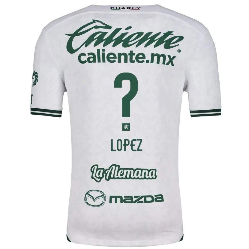 Danxen Damen Nicolás López #0 Weiß Grün Auswärtstrikot Trikot 2024/25 T-Shirt