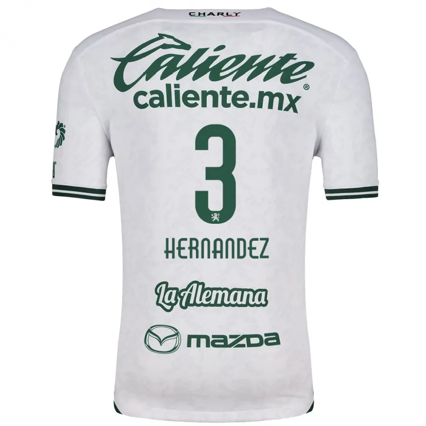 Danxen Damen Pedro Hernández #3 Weiß Grün Auswärtstrikot Trikot 2024/25 T-Shirt