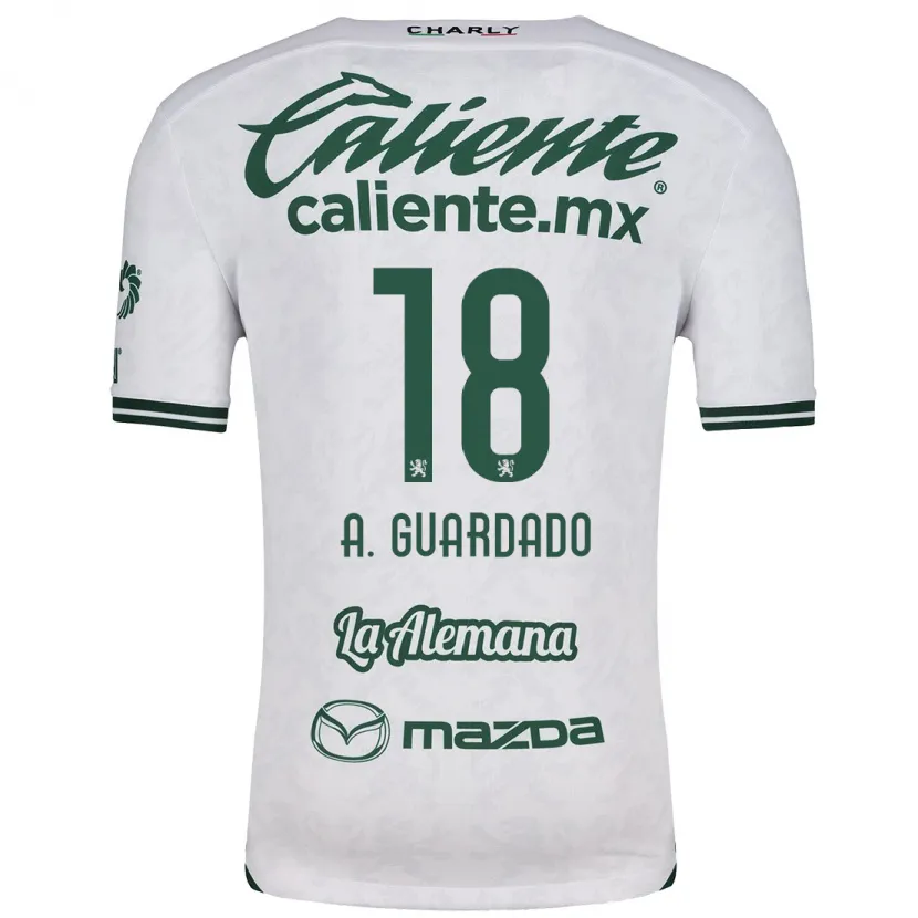 Danxen Damen Andrés Guardado #18 Weiß Grün Auswärtstrikot Trikot 2024/25 T-Shirt