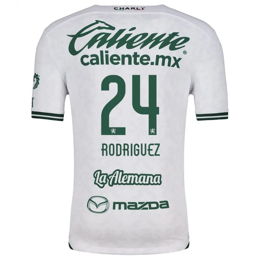 Danxen Damen Osvaldo Rodríguez #24 Weiß Grün Auswärtstrikot Trikot 2024/25 T-Shirt