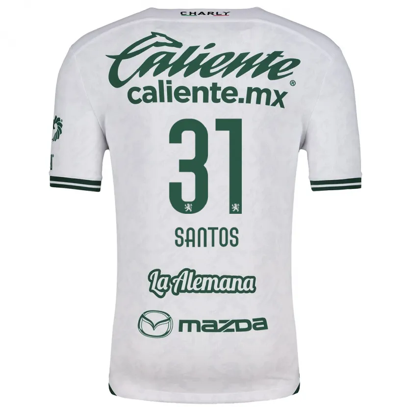 Danxen Damen Sebastián Santos #31 Weiß Grün Auswärtstrikot Trikot 2024/25 T-Shirt