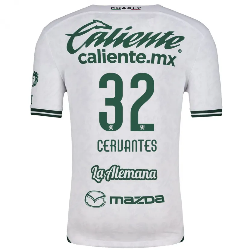 Danxen Damen Luis Cervantes #32 Weiß Grün Auswärtstrikot Trikot 2024/25 T-Shirt