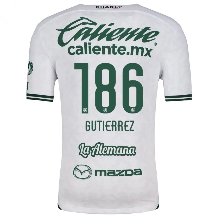 Danxen Damen Alan Gutiérrez #186 Weiß Grün Auswärtstrikot Trikot 2024/25 T-Shirt