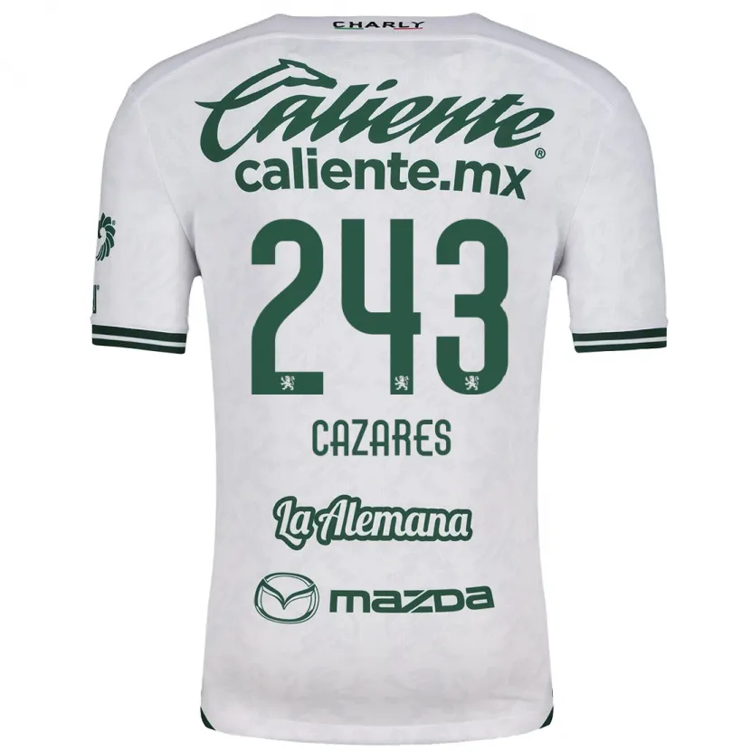 Danxen Damen Juan Cázares #243 Weiß Grün Auswärtstrikot Trikot 2024/25 T-Shirt