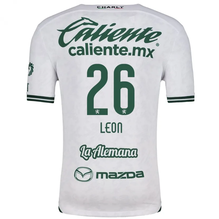 Danxen Damen Armando León #26 Weiß Grün Auswärtstrikot Trikot 2024/25 T-Shirt