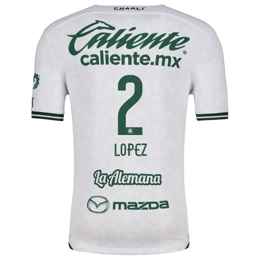 Danxen Damen Vanessa López #2 Weiß Grün Auswärtstrikot Trikot 2024/25 T-Shirt