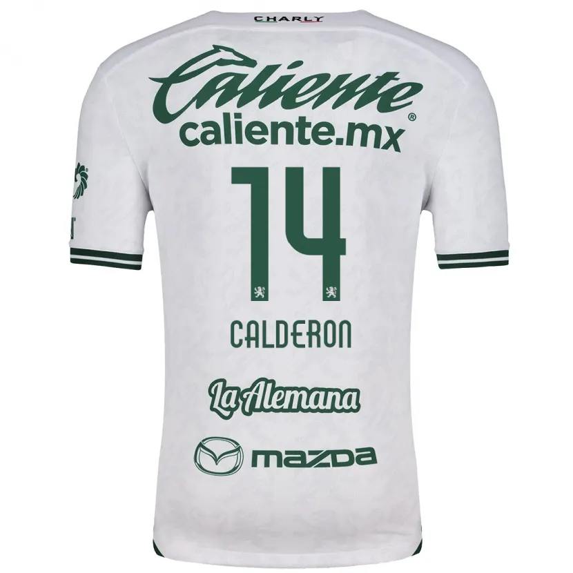 Danxen Damen Daniela Calderón #14 Weiß Grün Auswärtstrikot Trikot 2024/25 T-Shirt