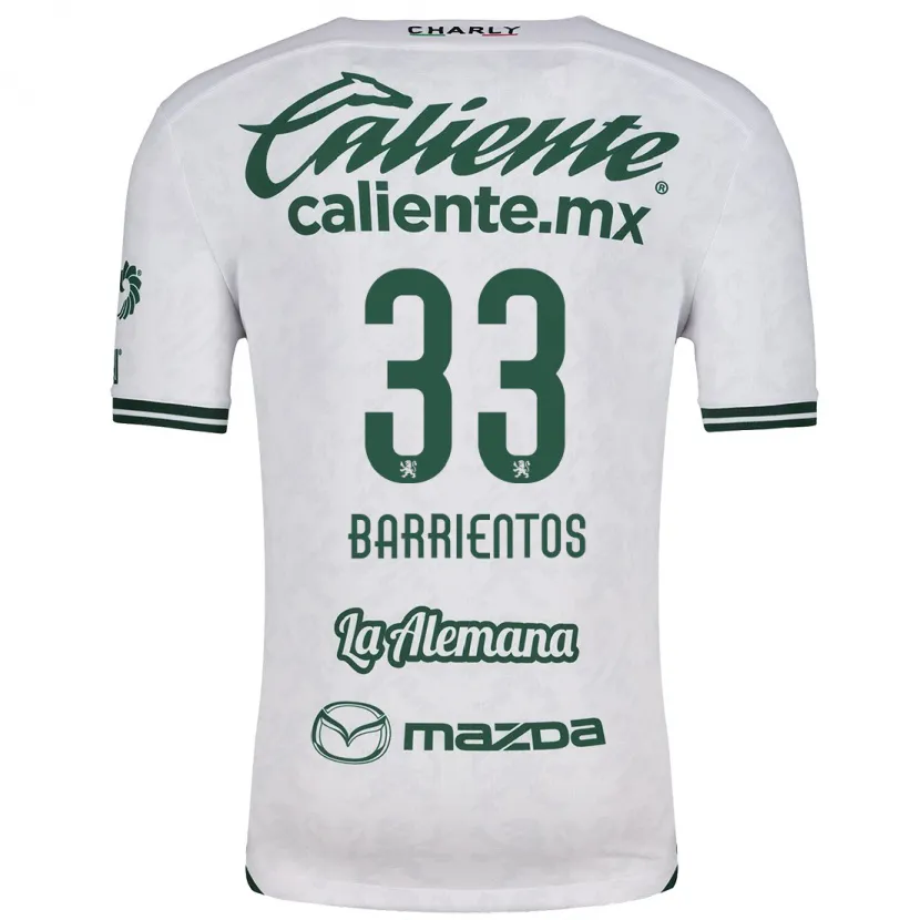 Danxen Damen Yashira Barrientos #33 Weiß Grün Auswärtstrikot Trikot 2024/25 T-Shirt