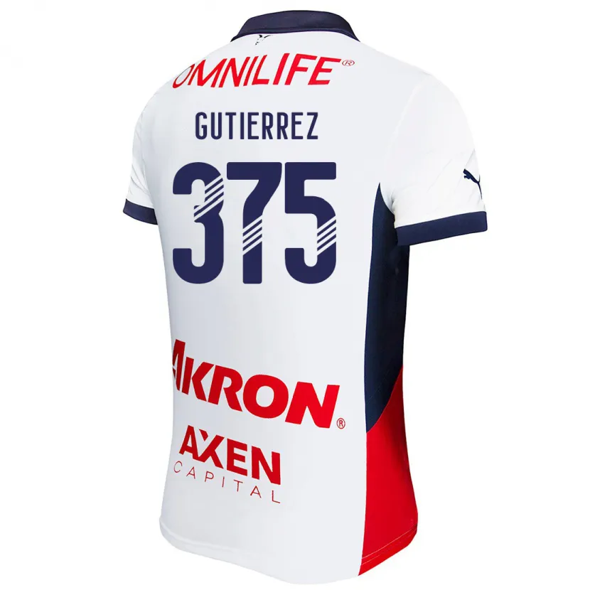 Danxen Damen Gerson Gutiérrez #375 Weiß Rot Blau Auswärtstrikot Trikot 2024/25 T-Shirt