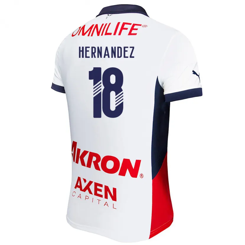 Danxen Damen Montserrat Hernández #18 Weiß Rot Blau Auswärtstrikot Trikot 2024/25 T-Shirt
