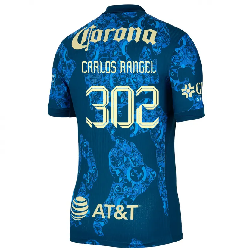 Danxen Damen Juan Carlos Rangel #302 Blau Gelb Auswärtstrikot Trikot 2024/25 T-Shirt