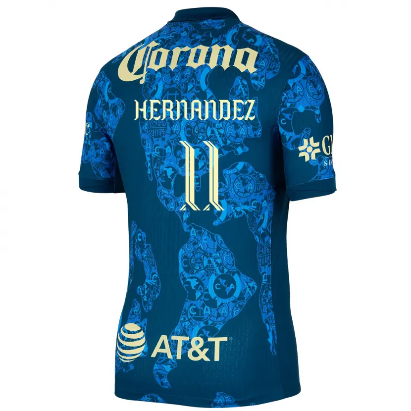 Danxen Damen Montserrat Hernandez #11 Blau Gelb Auswärtstrikot Trikot 2024/25 T-Shirt