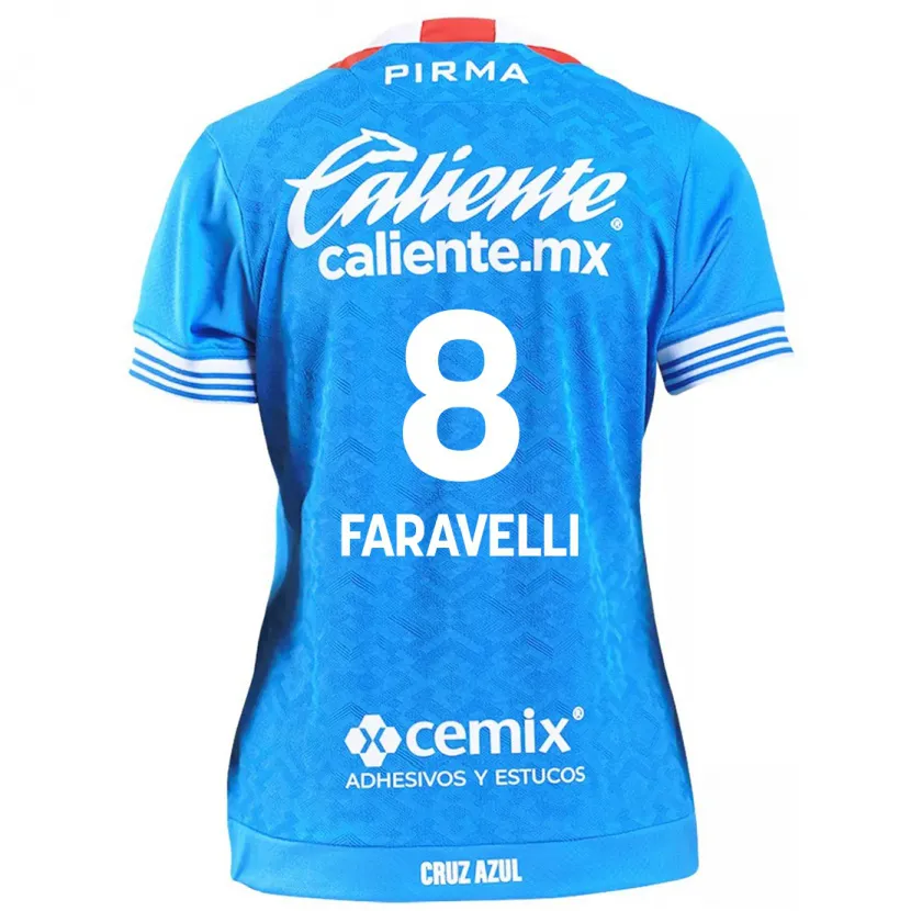 Danxen Kinder Lorenzo Faravelli #8 Himmelblau Heimtrikot Trikot 2024/25 T-Shirt