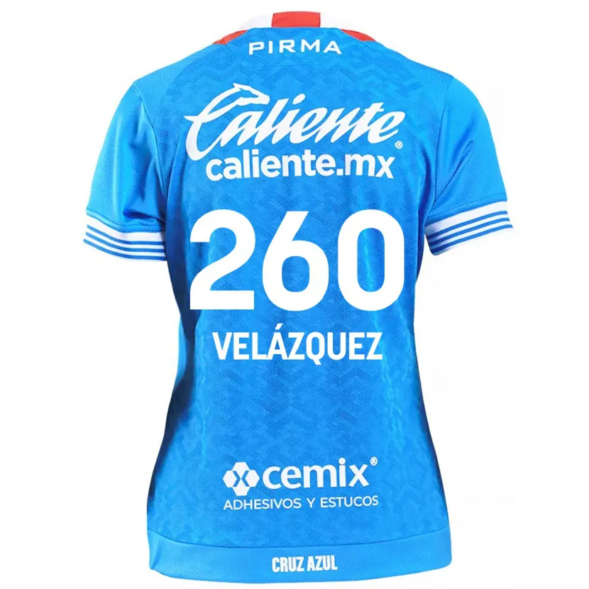 Danxen Kinder Víctor Velázquez #260 Himmelblau Heimtrikot Trikot 2024/25 T-Shirt