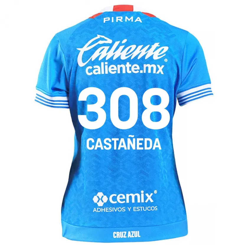 Danxen Kinder Emiliano Castañeda #308 Himmelblau Heimtrikot Trikot 2024/25 T-Shirt