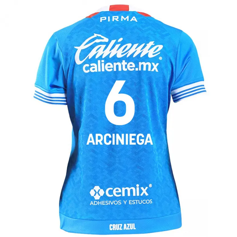 Danxen Kinder Mirelle Arciniega #6 Himmelblau Heimtrikot Trikot 2024/25 T-Shirt