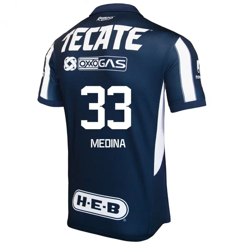 Danxen Kinder Stefan Medina #33 Blau Rot Weiß Heimtrikot Trikot 2024/25 T-Shirt