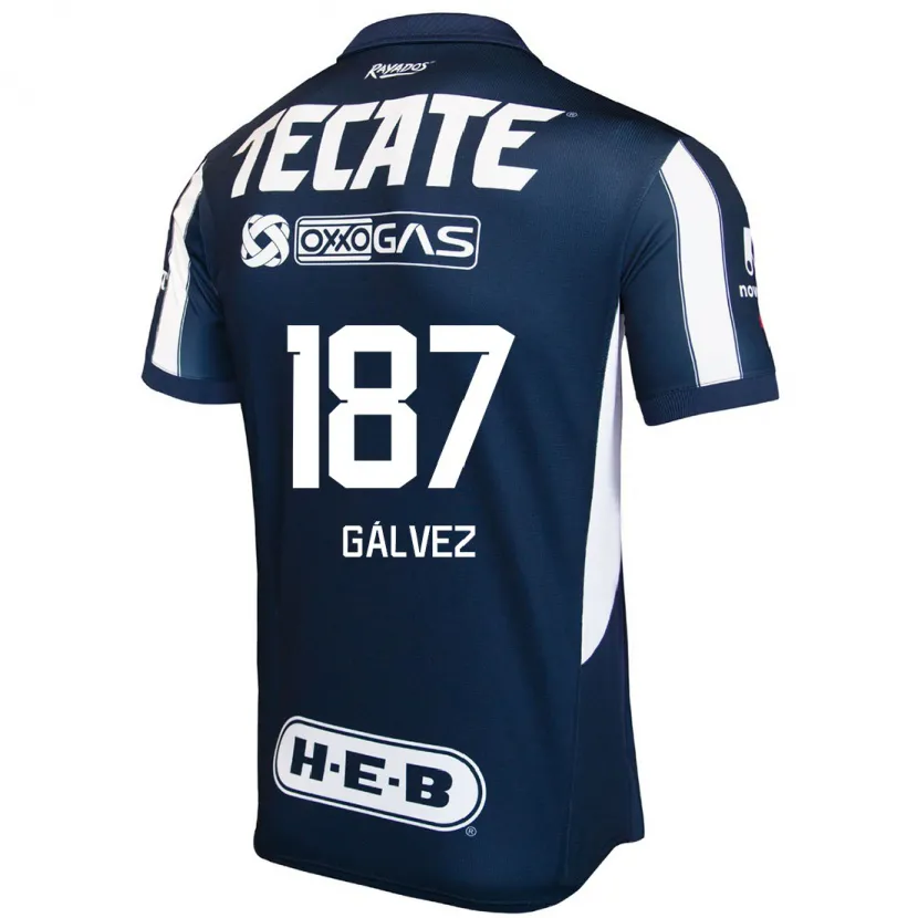 Danxen Kinder Omar Gálvez #187 Blau Rot Weiß Heimtrikot Trikot 2024/25 T-Shirt