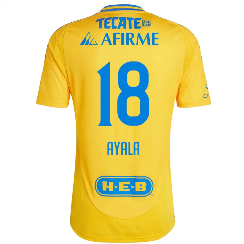 Danxen Kinder David Ayala #18 Goldgelb Heimtrikot Trikot 2024/25 T-Shirt