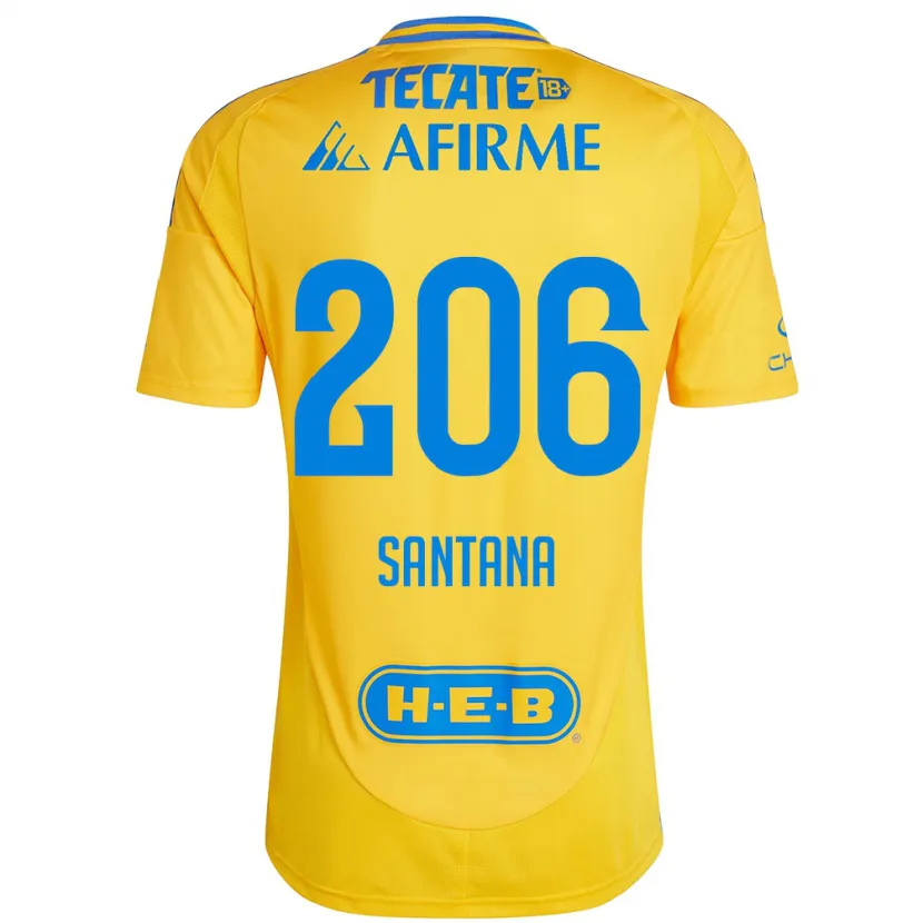 Danxen Kinder Joel Santana #206 Goldgelb Heimtrikot Trikot 2024/25 T-Shirt