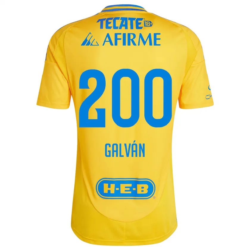 Danxen Kinder Isaias Galván #200 Goldgelb Heimtrikot Trikot 2024/25 T-Shirt