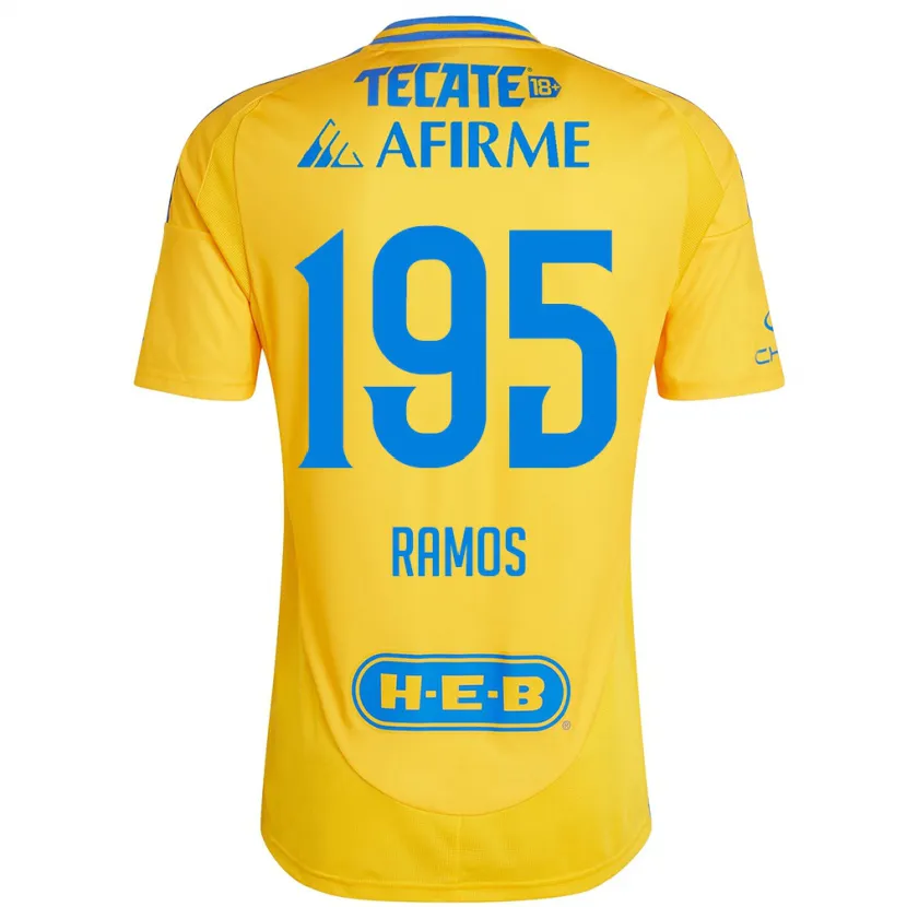 Danxen Kinder Rodrigo Ramos #195 Goldgelb Heimtrikot Trikot 2024/25 T-Shirt